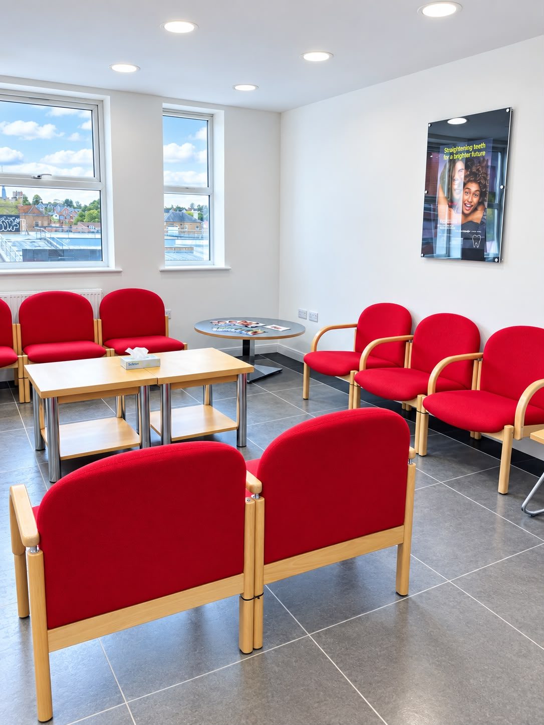 The waiting room at Hitchin Dental Care